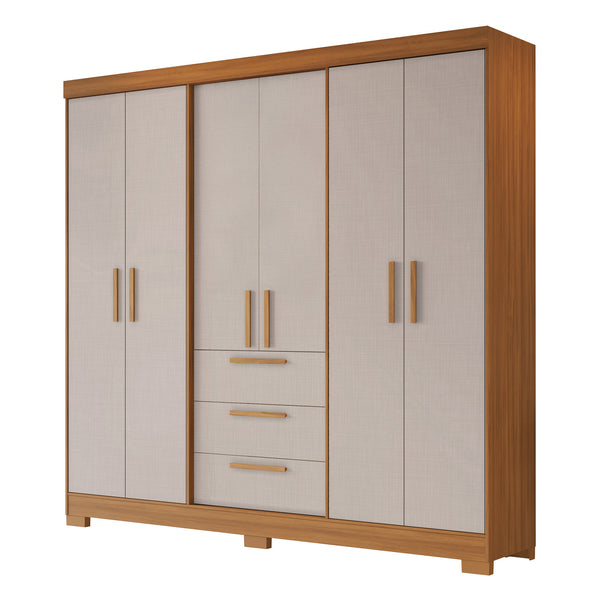 Closet Mara 6 Puertas 3 Cajones Off white/Café