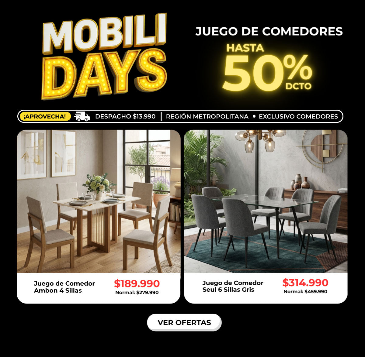 JUEGOS DE COMEDOR EN OFERTA