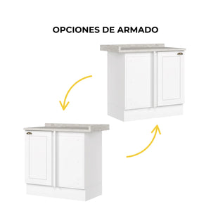 Módulo Base Esquinero Americana Blanco
