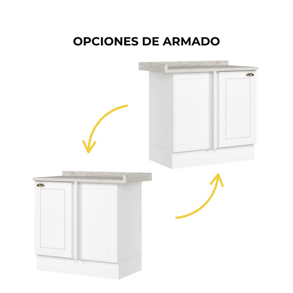 Módulo Base Esquinero Americana Blanco