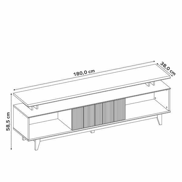 Rack de Tv Lucerna 75" Off White