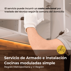 Servicio armado e instalación cocinas moduladas simple-RM y V Región